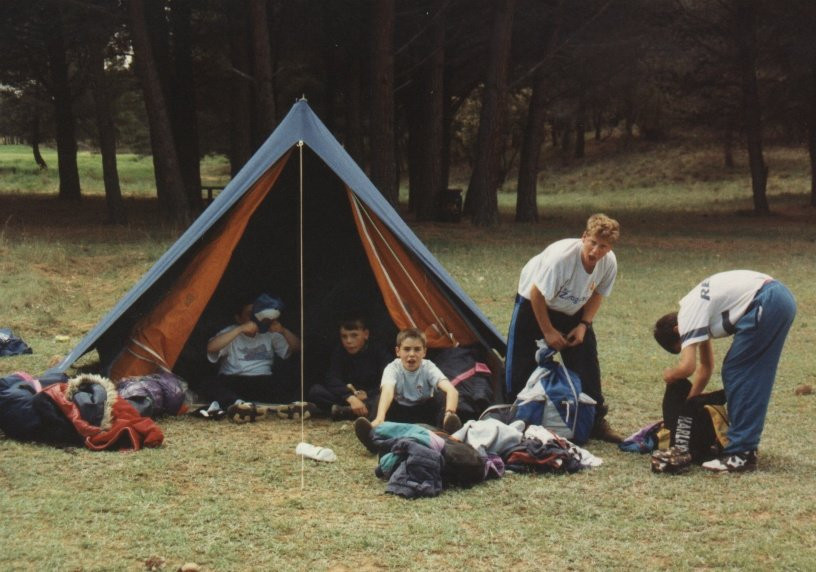 Primera acampada del CRA au00f1o 1996