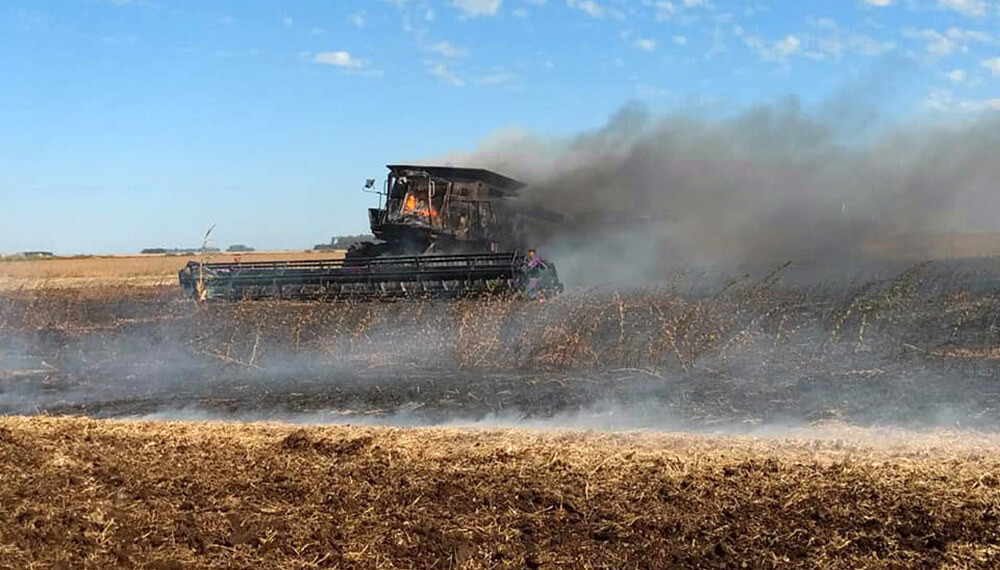 Evitar incendios cosechadora infocampo