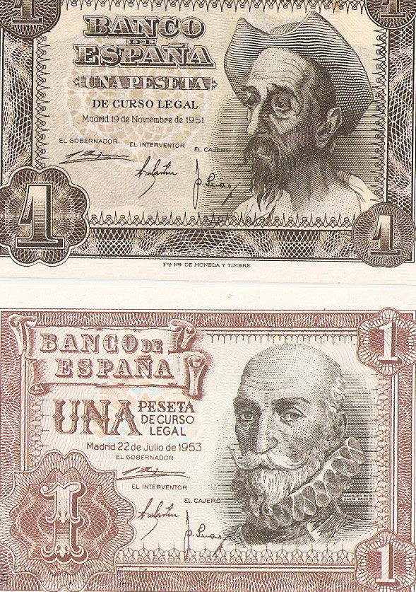 97 Billetes de 1 ptas MANDADO