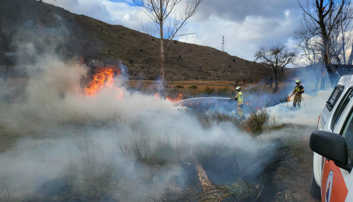 Incendio calmarza