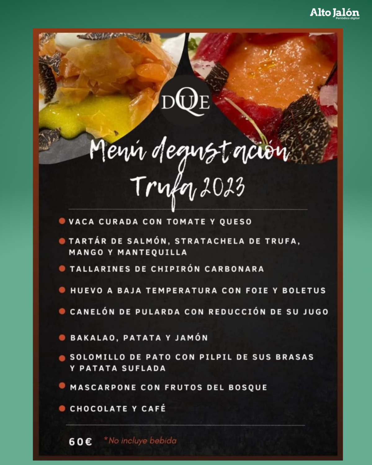 Duque menu00fa trufa