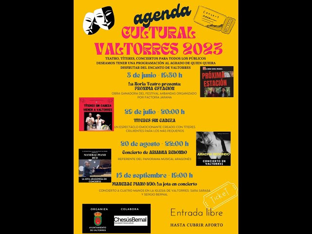 Programación Cultural Valtorres 2023 - Alto Jalón Radio 31-05-2023