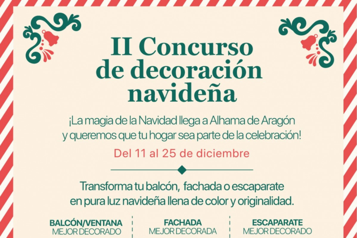 Concurso decoraciu00f3n navideu00f1a Alhama de aragu00f3n