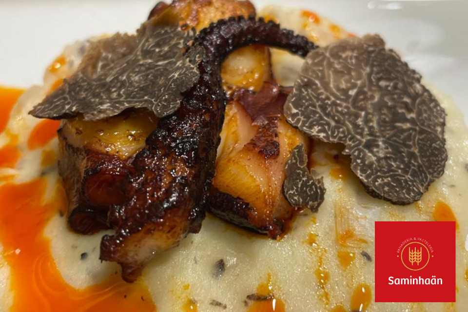 PARMENTIER TRUFADO CON PULPO SAMINHAAN