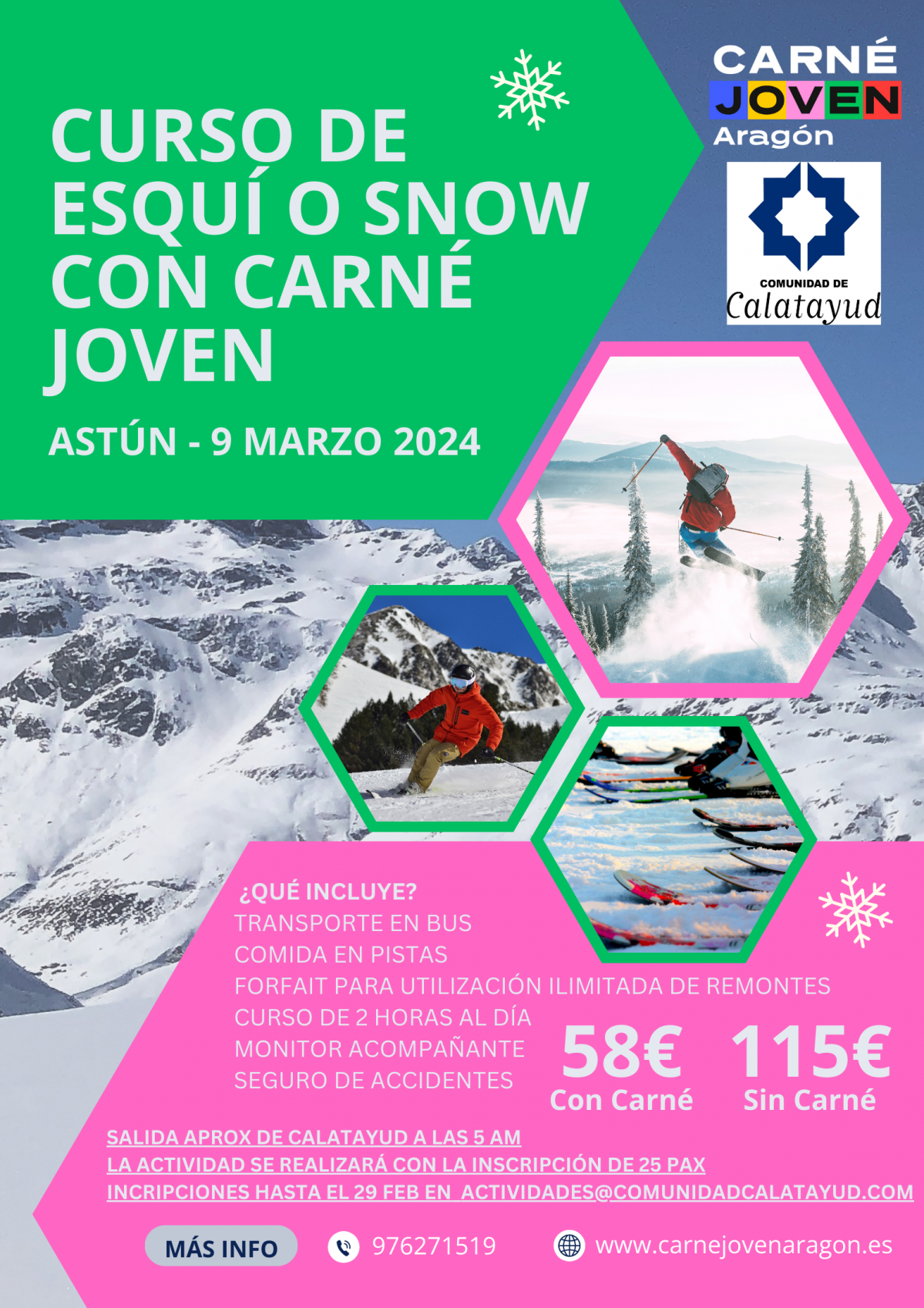 Curso de esquu00ed o snow con carnu00e9 joven (002)