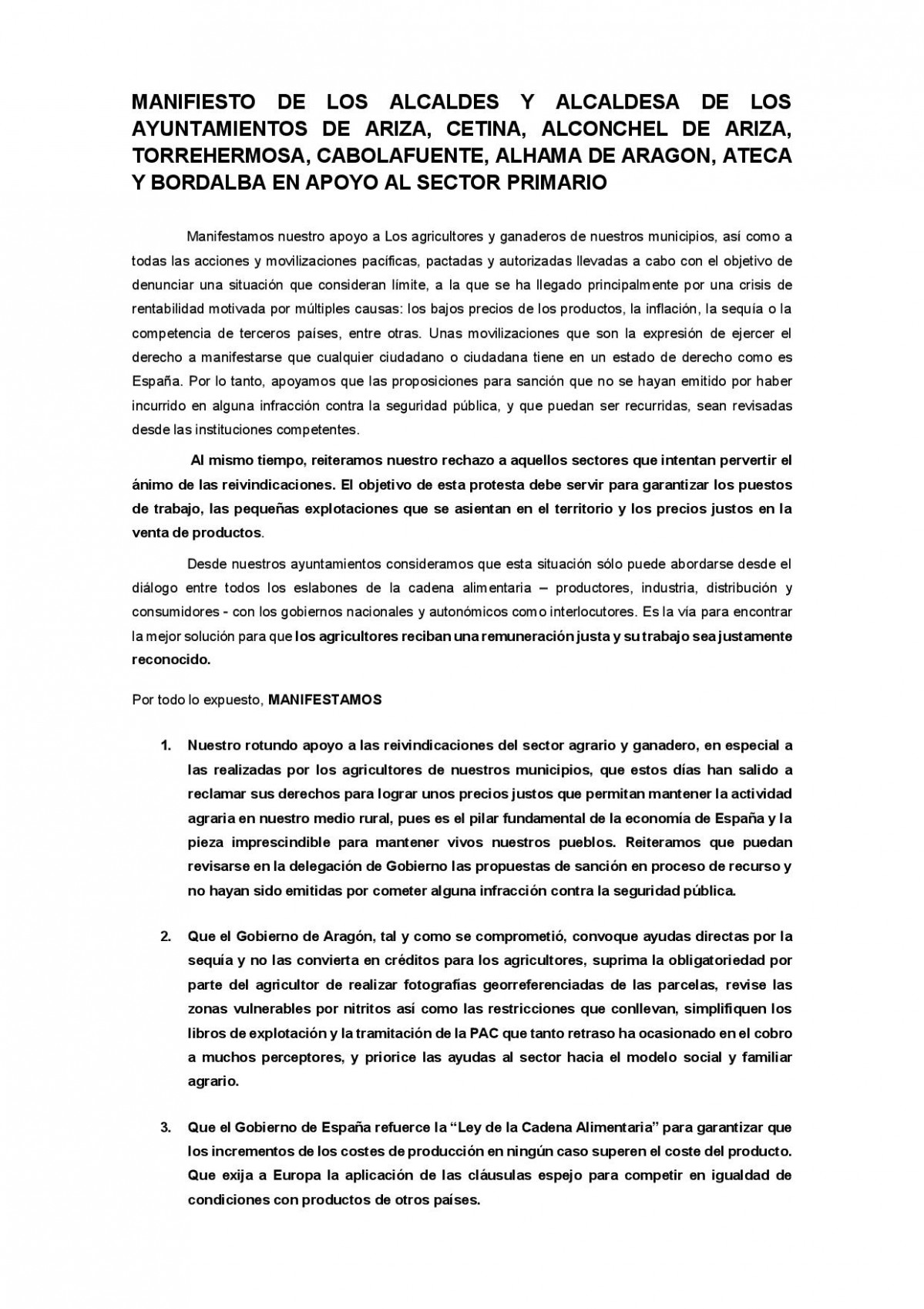 Manifiesto conjunto SECTOR AGRARIO page 001