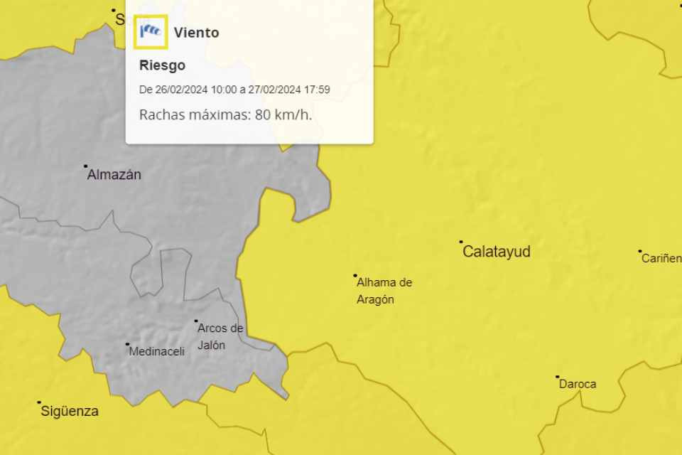 Aviso amarillo vientos alto jalu00f3n