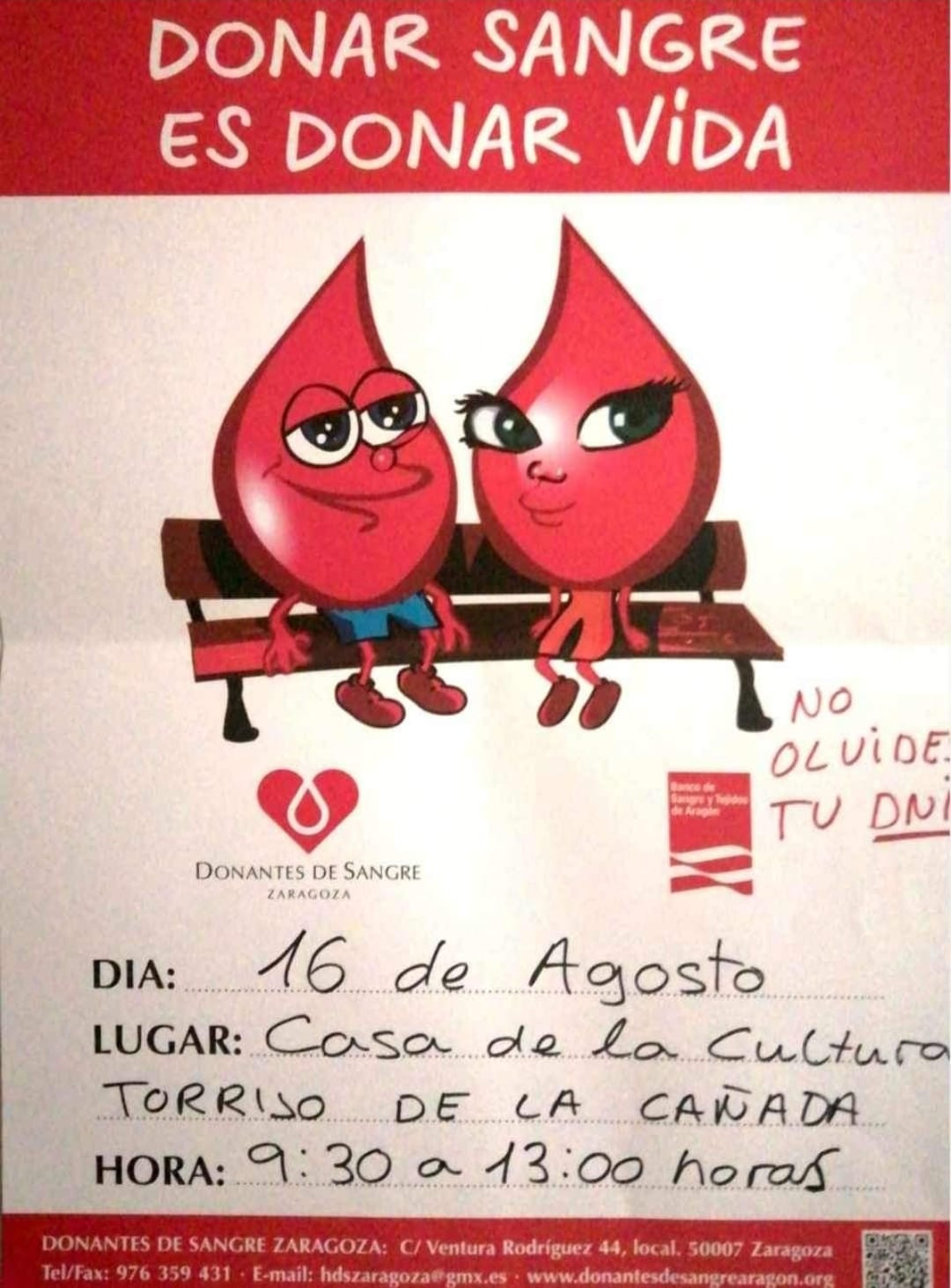 DONAR SANGRE TORRIJO DE LA CAu00d1ADA