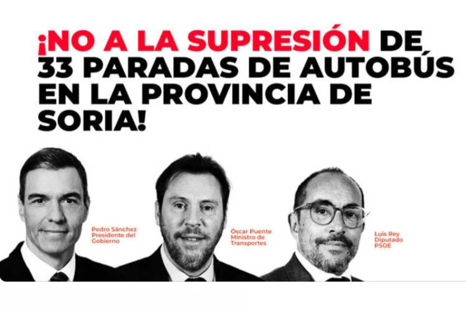 Soria ya paradas bus