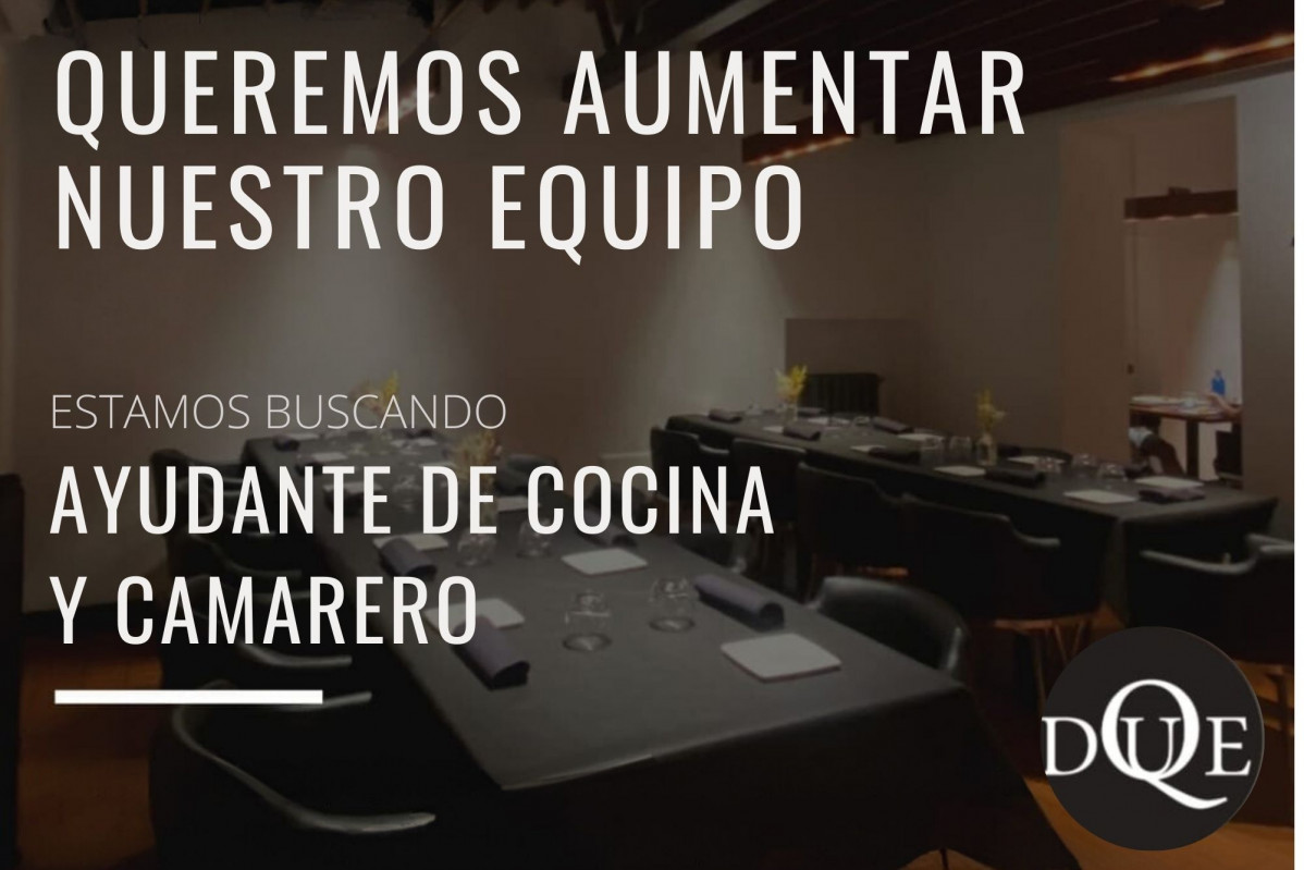 RESTAURANTE DUQUE MEDINACELI OFERTA DE EMPLEO