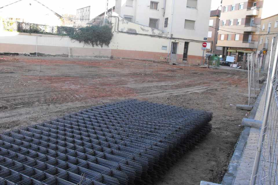 Plaza estaciu00f3n arcos encofrado