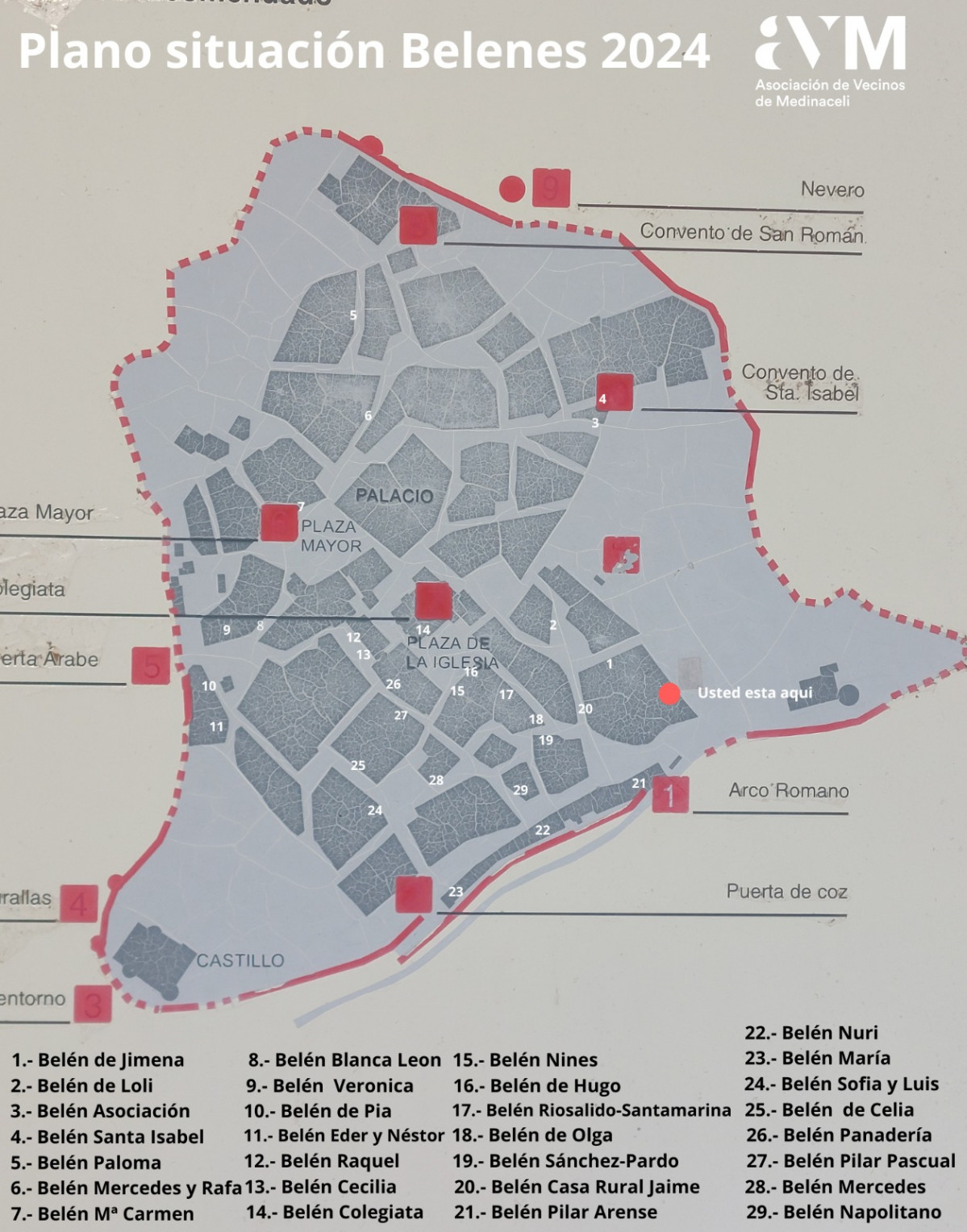 Mapa belenes medinaceli