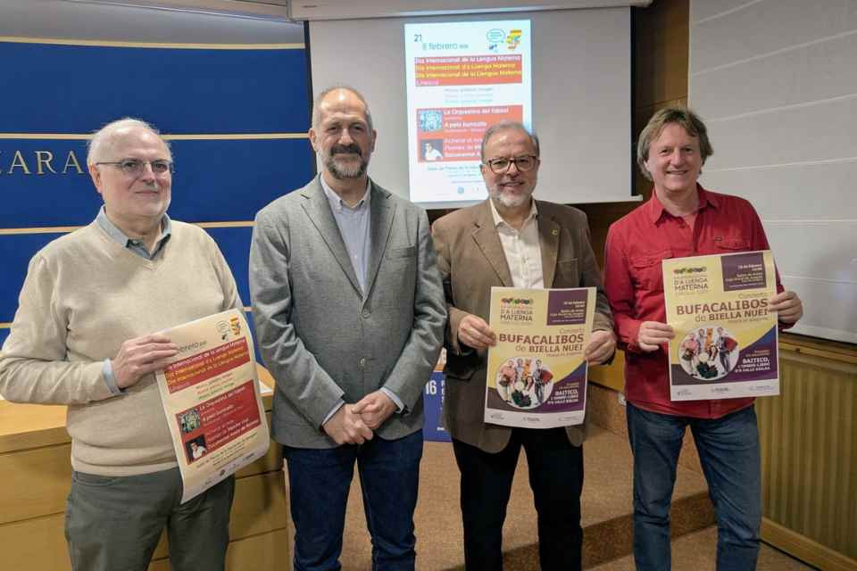 De izquierda a derecha, Ignacio López Susín,  José Manuel Latorre, Bizén Fuster y Luis Miguel Bajén