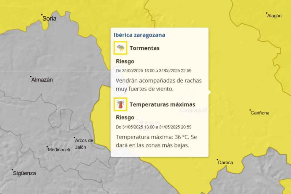 Aemet aviso amarillo