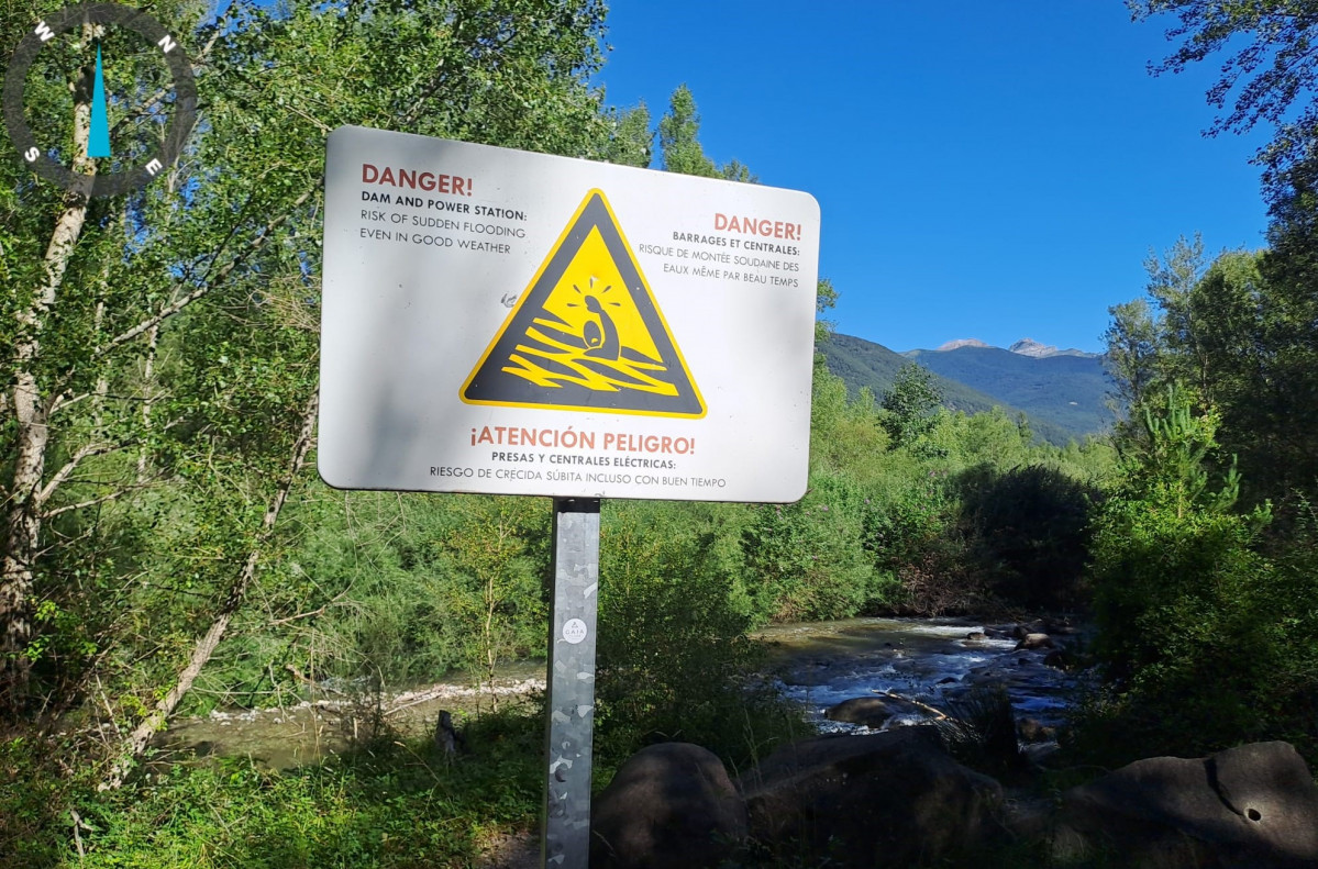 Cartel Peligro bau00f1o Presa
