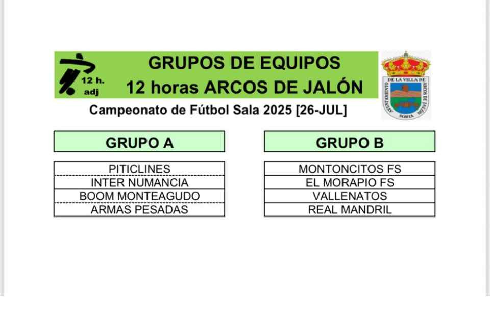 12 horas arcos