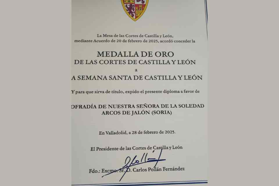 Certificado semana santa